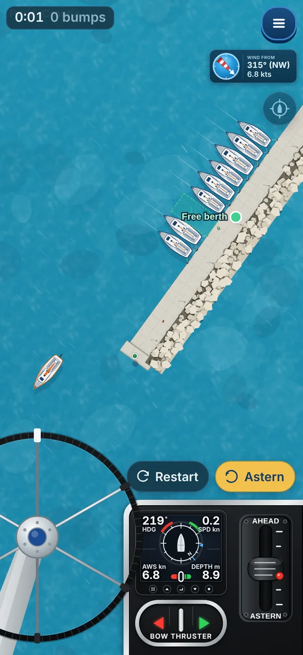 Luka Prvić pier with a free berth between yachts