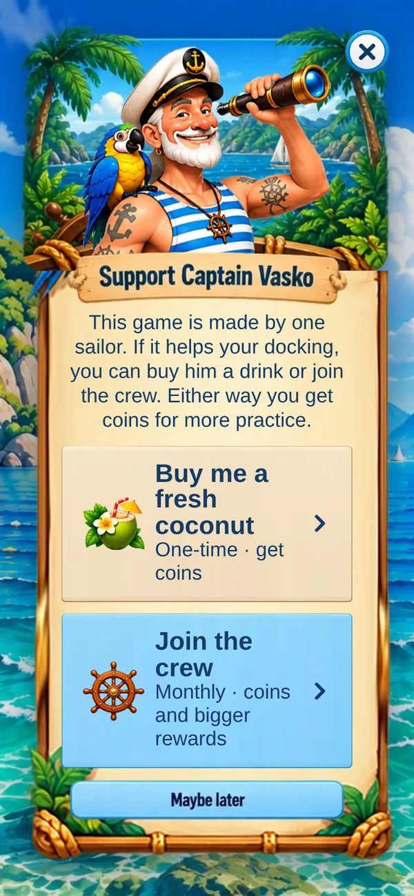 The Support Captain Vasko screen